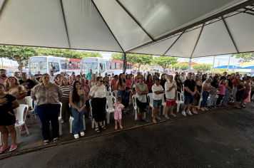 Foto - Cerimônia marca a retomada do transporte coletivo intermunicipal em Taiúva