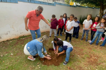 Foto - Prefeitura de Taiúva celebra o Dia Mundial do Meio Ambiente com plantio de árvores nas escolas