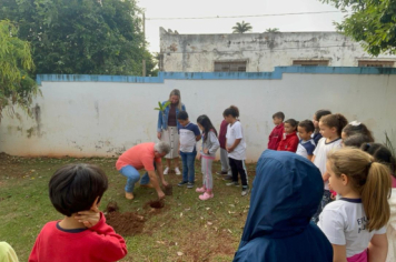 Foto - Prefeitura de Taiúva celebra o Dia Mundial do Meio Ambiente com plantio de árvores nas escolas