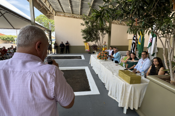 Foto - Cerimônia marca a retomada do transporte coletivo intermunicipal em Taiúva