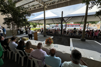 Foto - Cerimônia marca a retomada do transporte coletivo intermunicipal em Taiúva