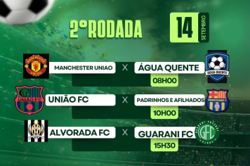 2ª rodada do Campeonato Municipal de Futebol de Taiúva acontece neste domingo