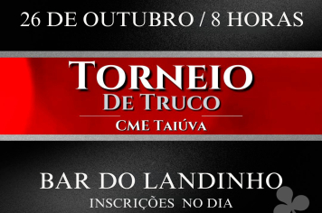 5ª rodada do Torneio de Truco de Taiúva acontece neste domingo no Bar do Landinho