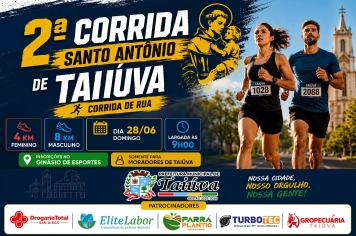 2ª Corrida Santo Antônio de Taiúva acontece no dia 28 de junho