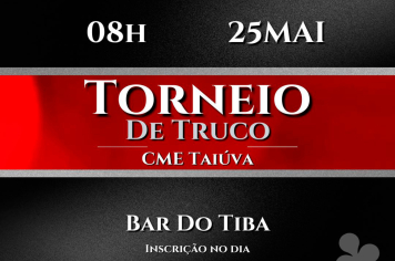 Torneio de Truco acontece neste domingo em Taiúva