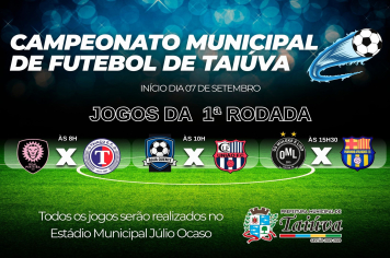 Campeonato Municipal de Futebol de Taiúva 2025 começa neste domingo!