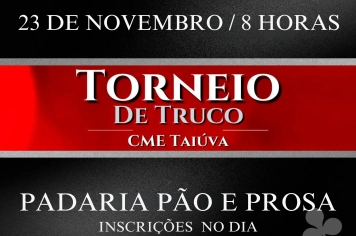 6ª Rodada do Torneio de Truco de Taiúva acontece neste domingo na Padaria Pão e Prosa