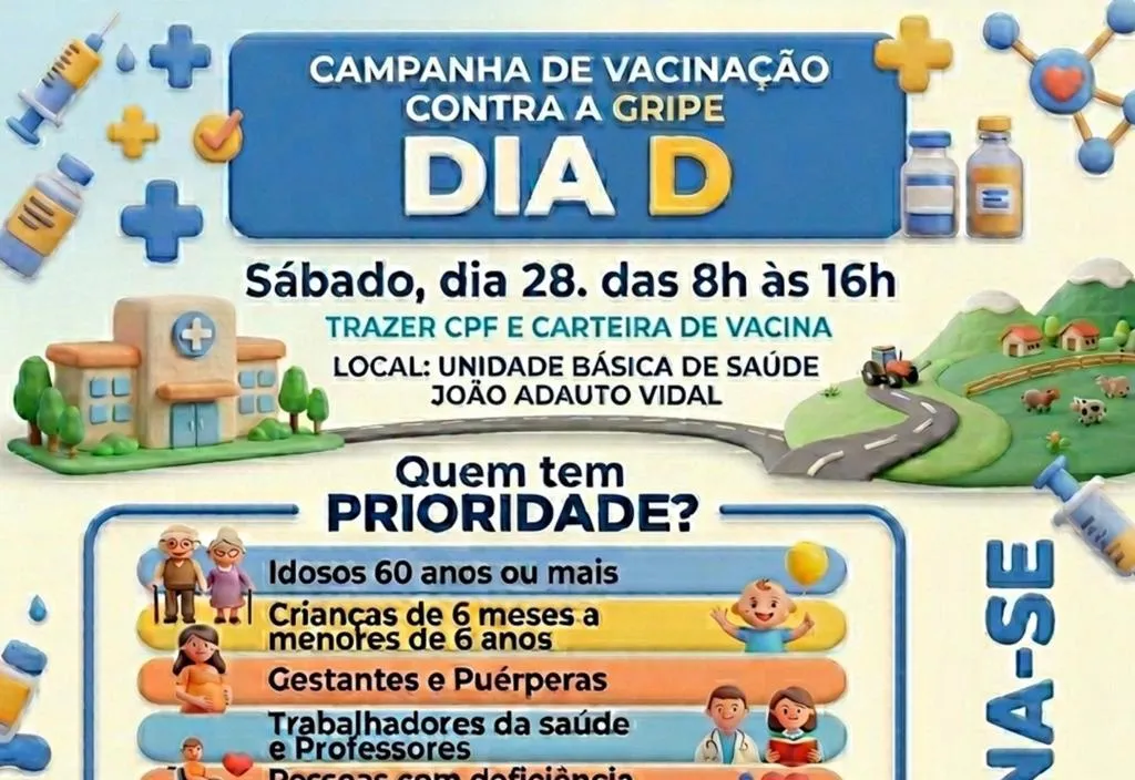 “Dia D” de Vacinação contra a Gripe acontece neste sábado, 28