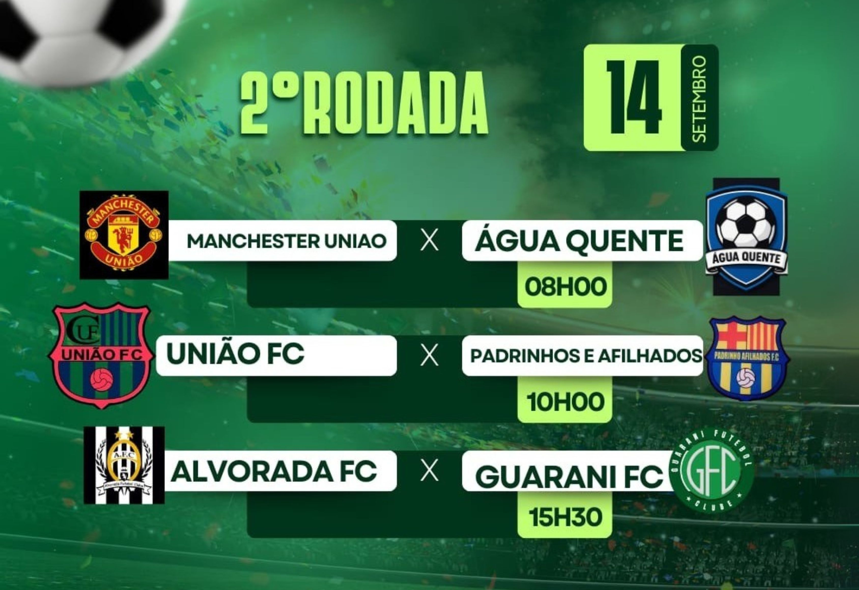 2ª rodada do Campeonato Municipal de Futebol de Taiúva acontece neste domingo