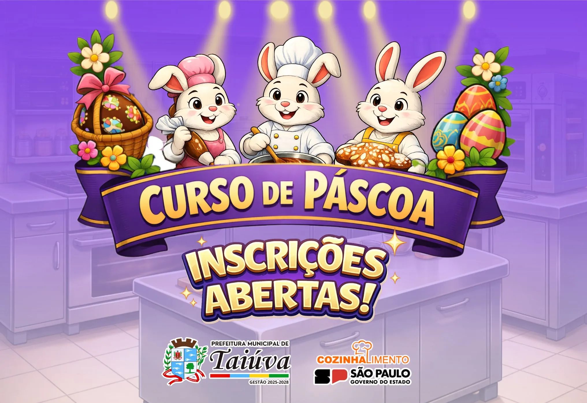 Prefeitura abre inscrições para o primeiro Curso de Páscoa da CozinhAlimento