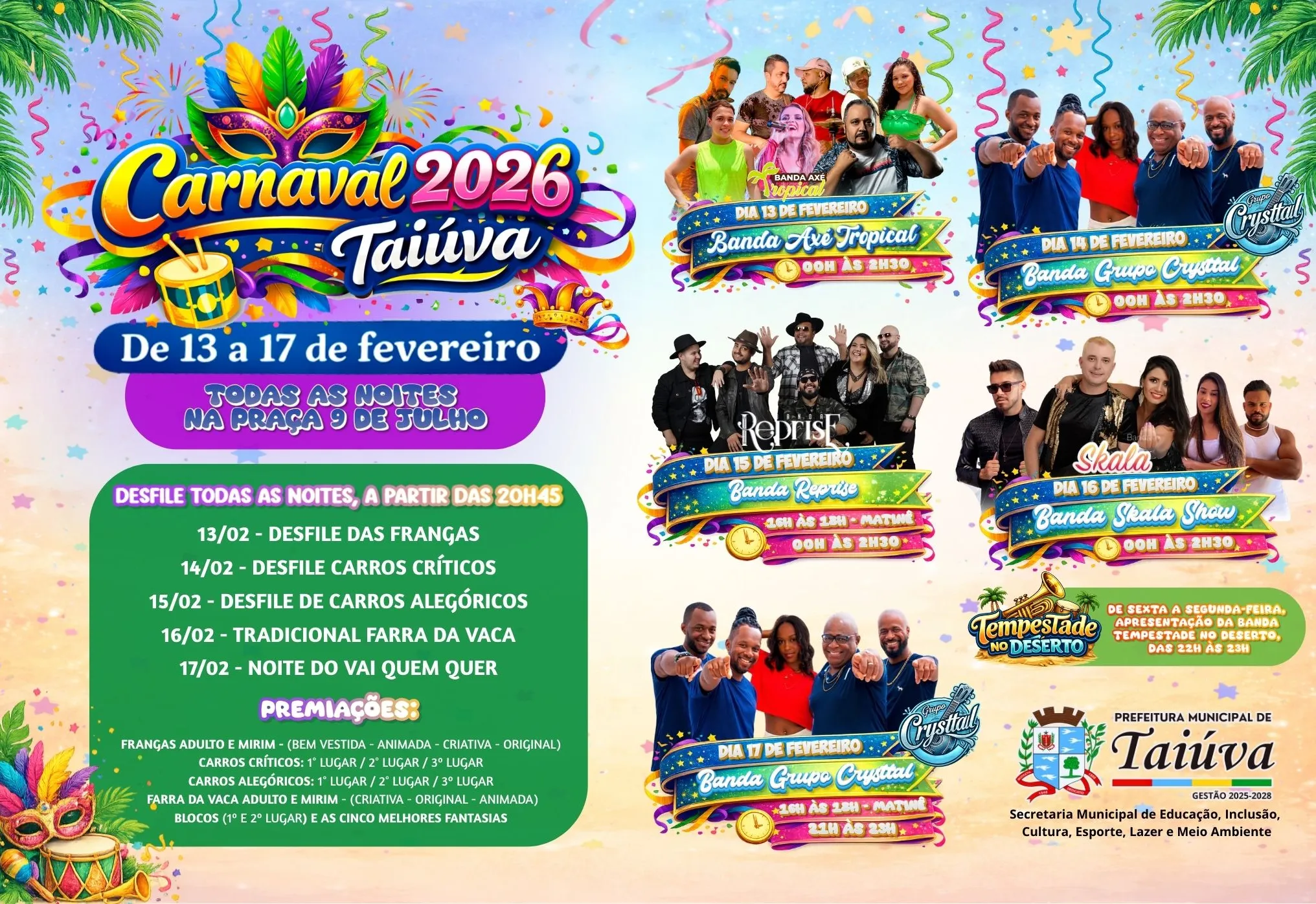 Taiúva se prepara para viver mais um Carnaval de muita festa e tradição