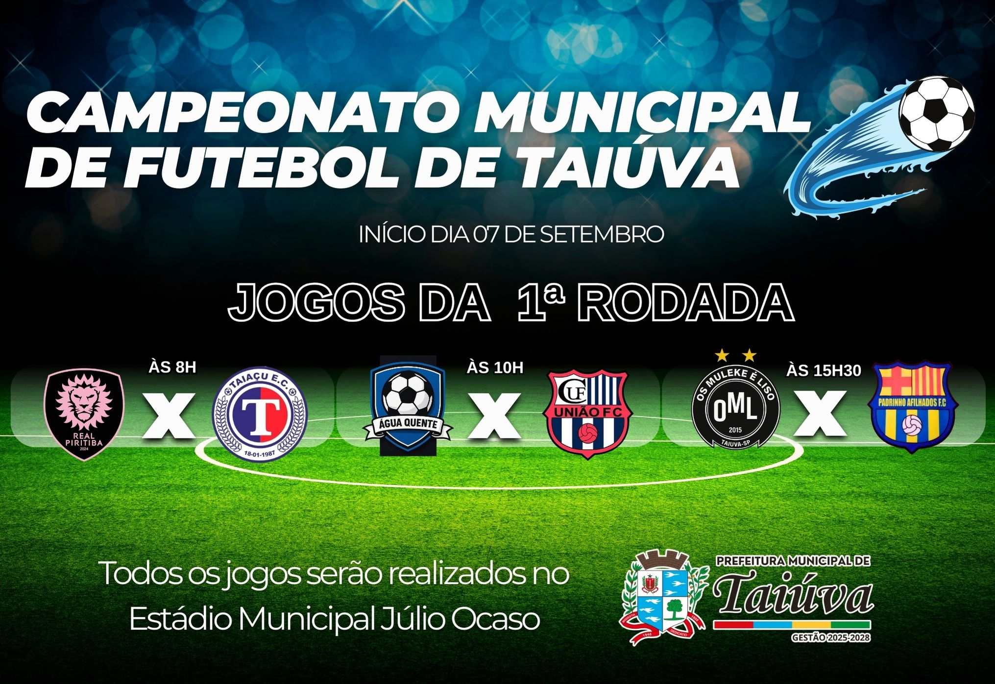 Campeonato Municipal de Futebol de Taiúva 2025 começa neste domingo!